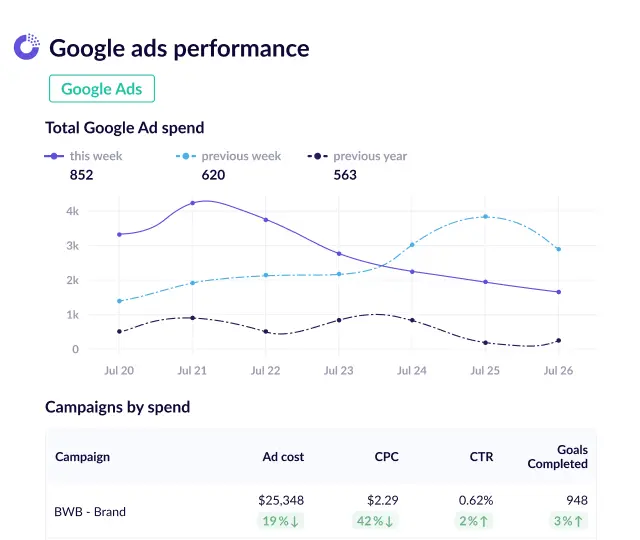 Google ads report template